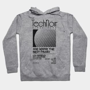 Retro 80s Technoir Nightclub Poster from the Terminator Movie Hoodie